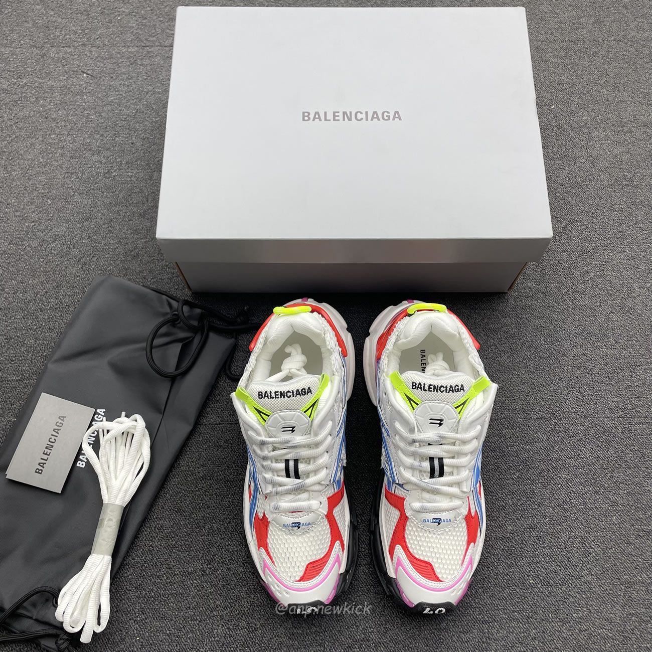 Balenciaga Multicolor Mesh Rubber White 677403 W3rb6 9645 (9) - www.newkick.vip